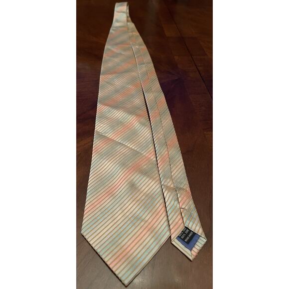 Earvin Magic Johnson Signature Blue Pink Hand Made 100% Silk Made In China - Picture 3 of 9